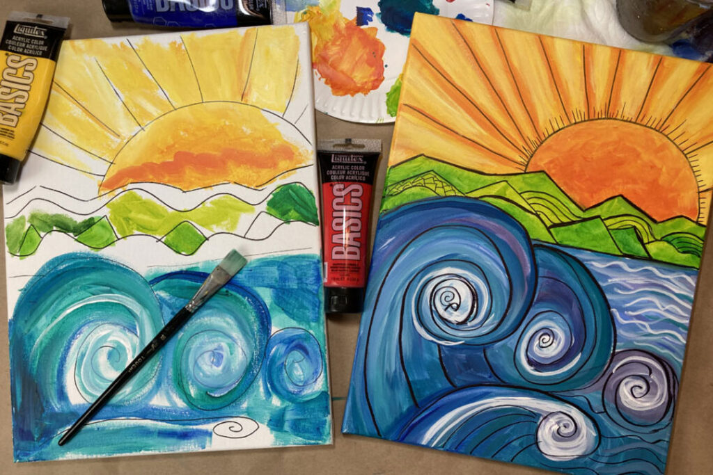 painting with acrylics